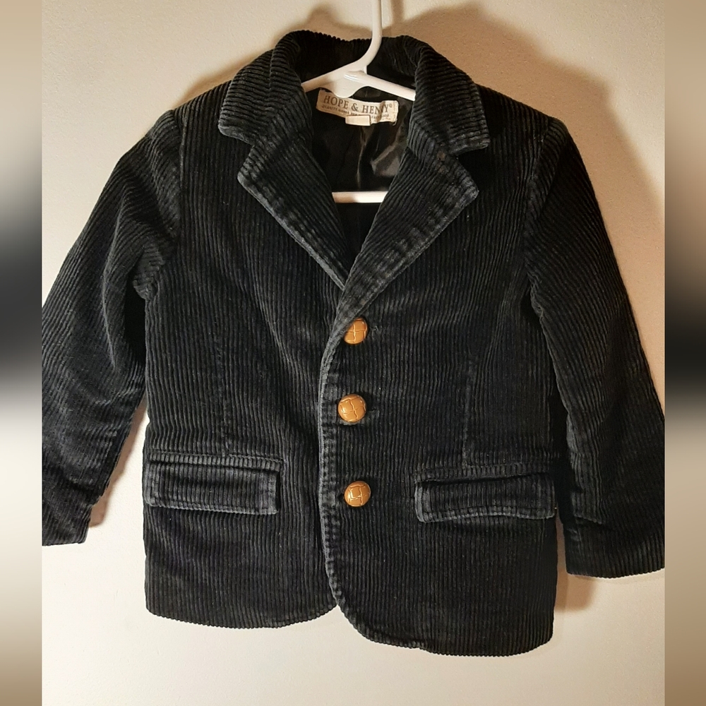 Boys Hope & Henry black Corduroy Blazer 18-24mths